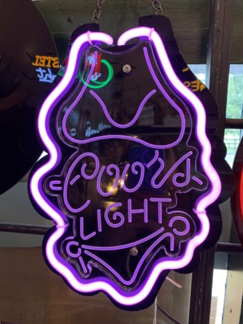 Coors Light purple neon bar light