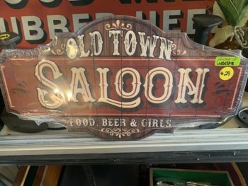 Old town saloon bar sign