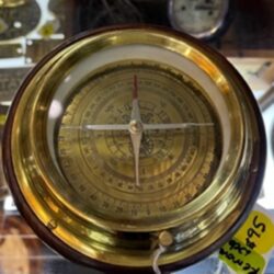 Brass Compass on Wooden base