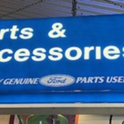 Ford parts & accessories light up sign