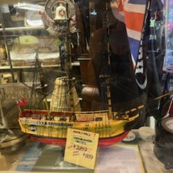 Hand made ship in glass case1