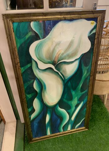 Calla Lily painting in frame