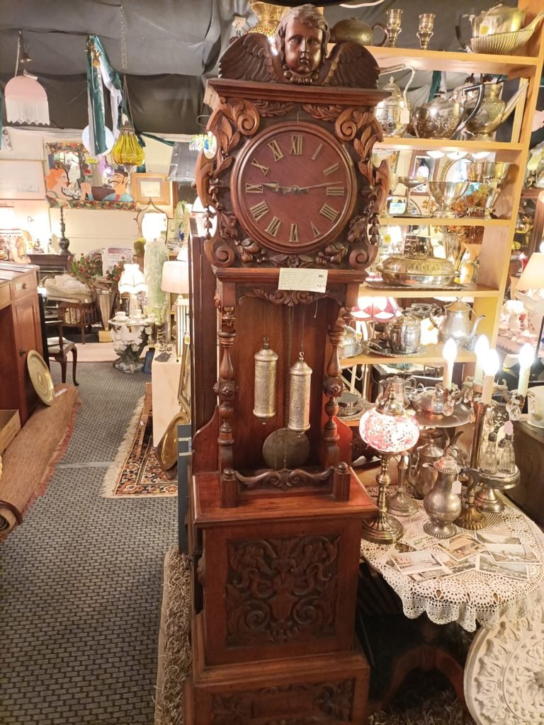 Handcarved Kauri Grandfather Clock