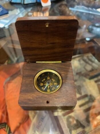 Miniature compass in box