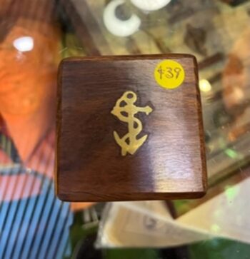 Miniature compass in box