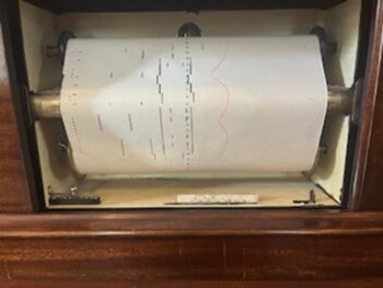 Pianola musical roll, close up
