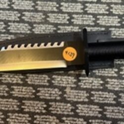 Rambo black handled knife