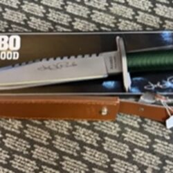 Rambo green handled knife