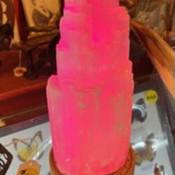 Selenite colour changing lamp