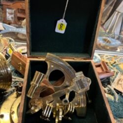 Sextant in wooden box