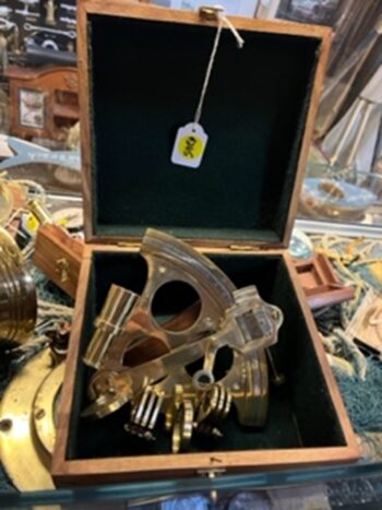 Sextant in wooden box