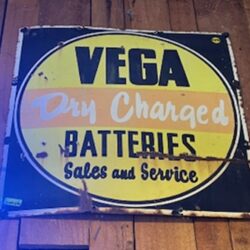 Vega Batteries sign
