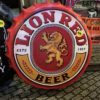 Lion Red bottle cap sign
