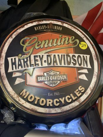 Harley Davidson bottle cap sign