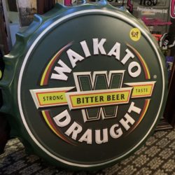 Waikato bottle cap sign