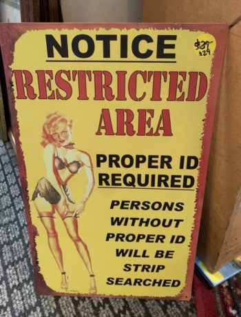 Restricted Area sign